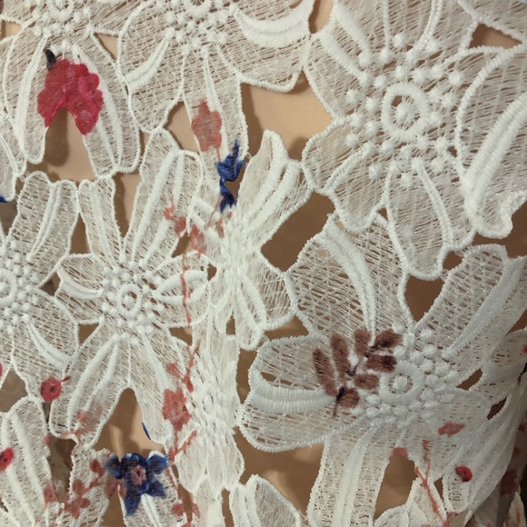 Chris McLaughlin small Crochet Blazer Top spring flora Top Feminine White - Picture 5 of 8